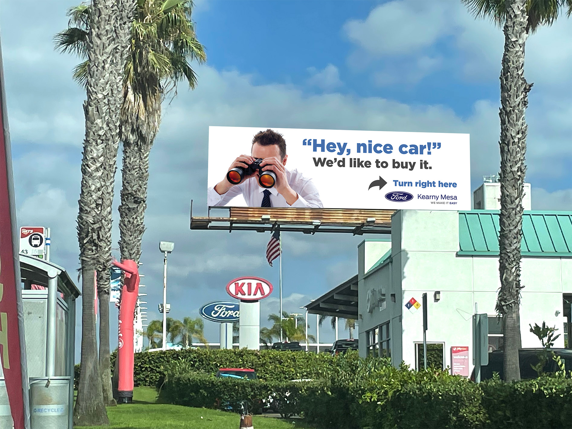 Kearny Mesa Ford — Hey Nice Car! digital billboard