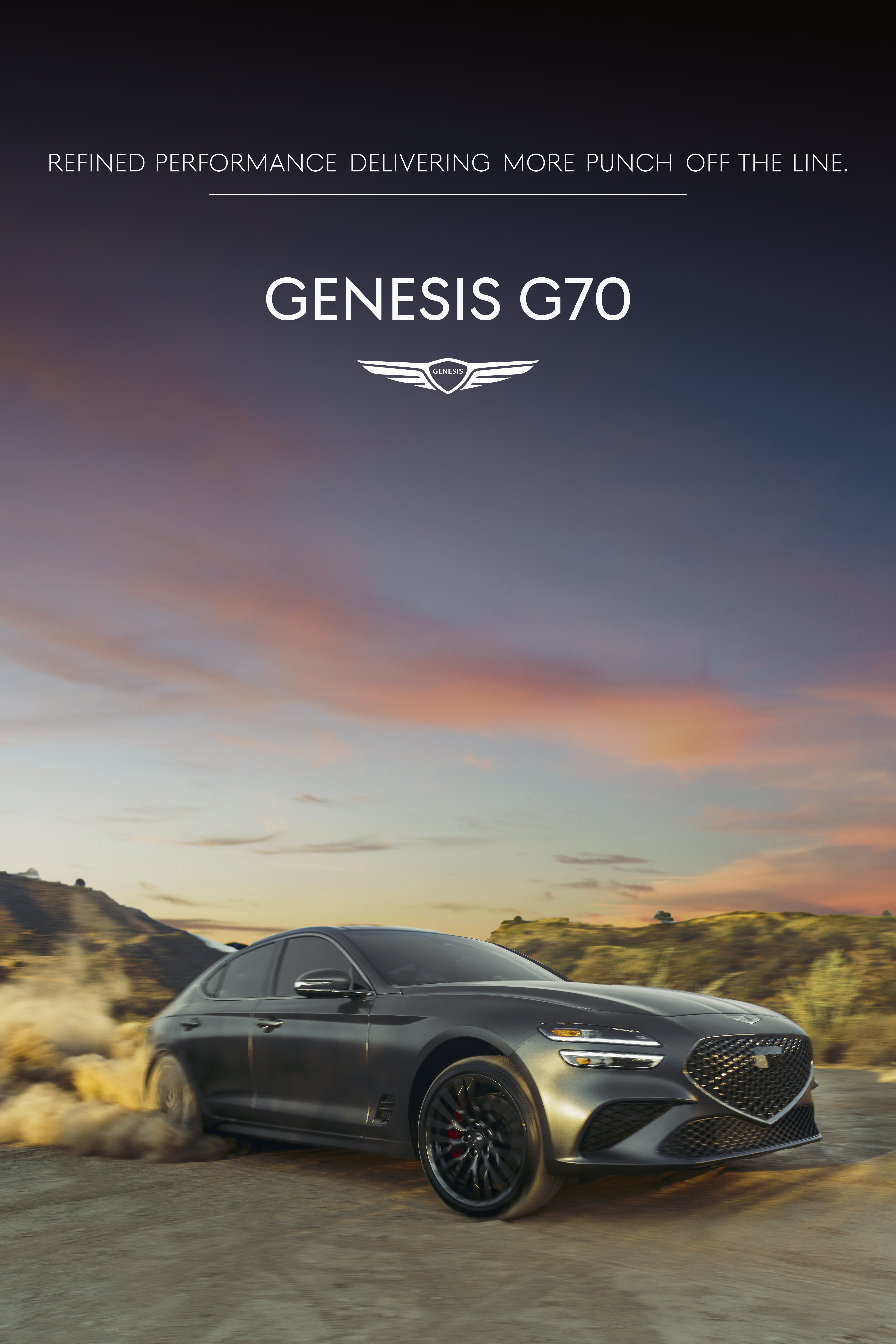 Genesis G70 — Refined Performance point-of-sale poster