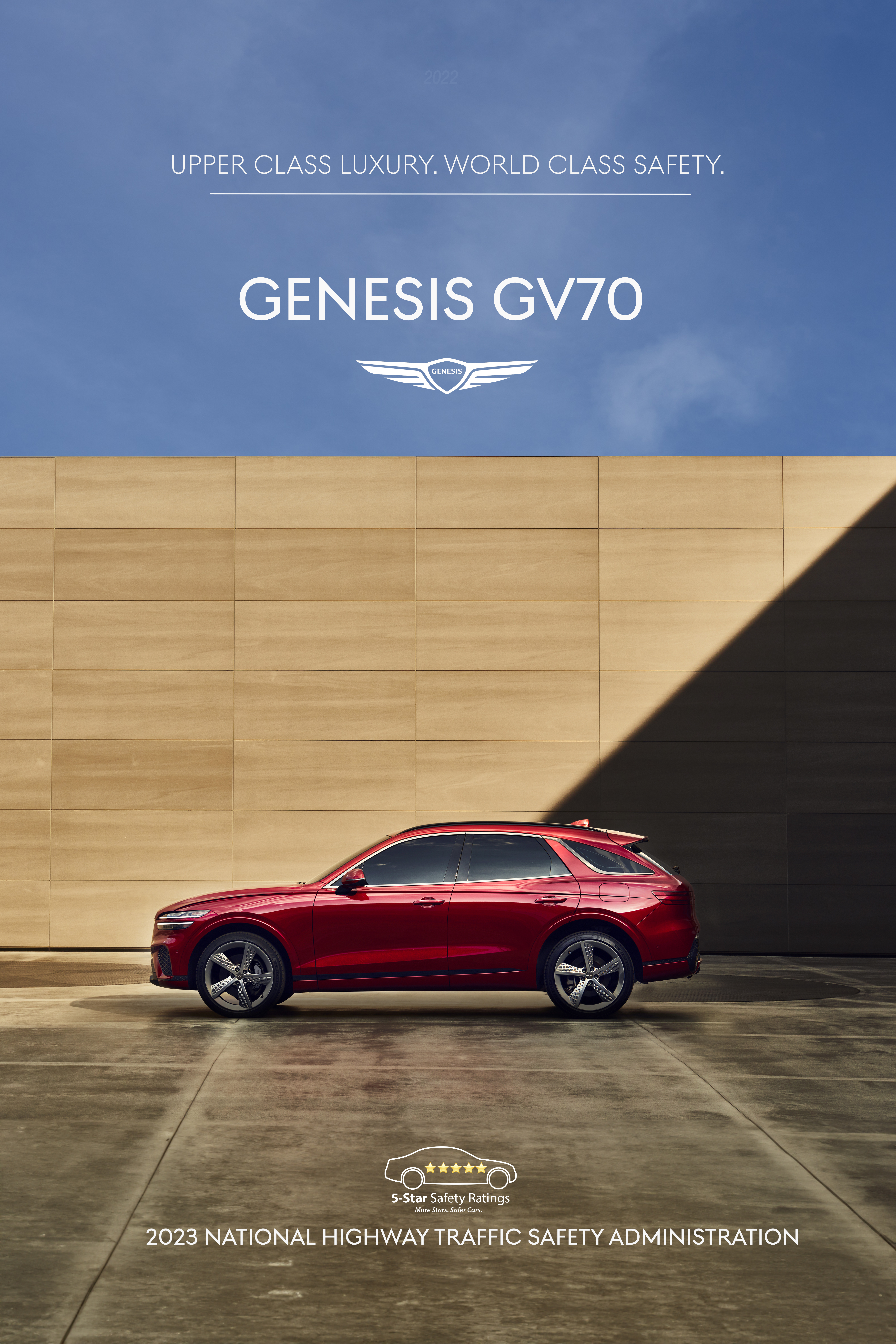 Genesis GV70 — Upper Class Luxury point-of-sale poster